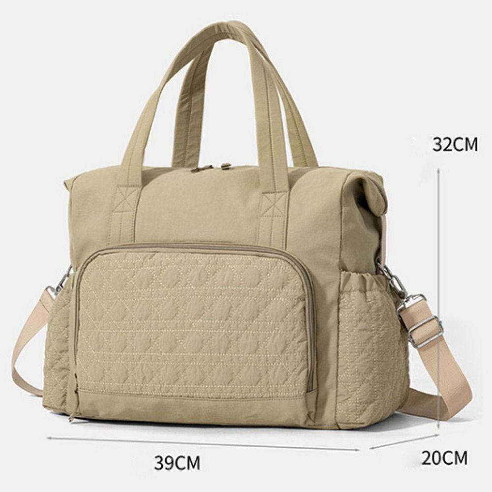 Large Capacity Mommy Bag Solid Color Nappy Bag Personalized Shoulder Bag  Women