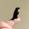 10pcs Resin Halloween Crows Figurines Hand Painted Realistic Mini Crows Decoration Crooked Headed Black Crow Ornaments