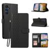For Samsung Galaxy S25+/S24+ Case 3D Rhombus Grid Imprinted Wallet Leather Phone Cover with Lanyard