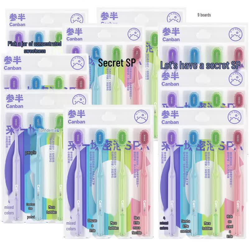 Semibubble Rainbow Adult Toothbrush (4-pack)