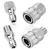 Stainless Steel Quick Connect Kit: NPT3/8 High-Pressure Washer Adapter with Male/Female Threads