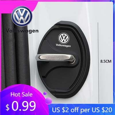 2026 Hot For Volkswagen VW Silicone Car  Sticker Door Lock Protective Cover Interior For Volkswagen Golf Passat B6 T5 Phaeton Te