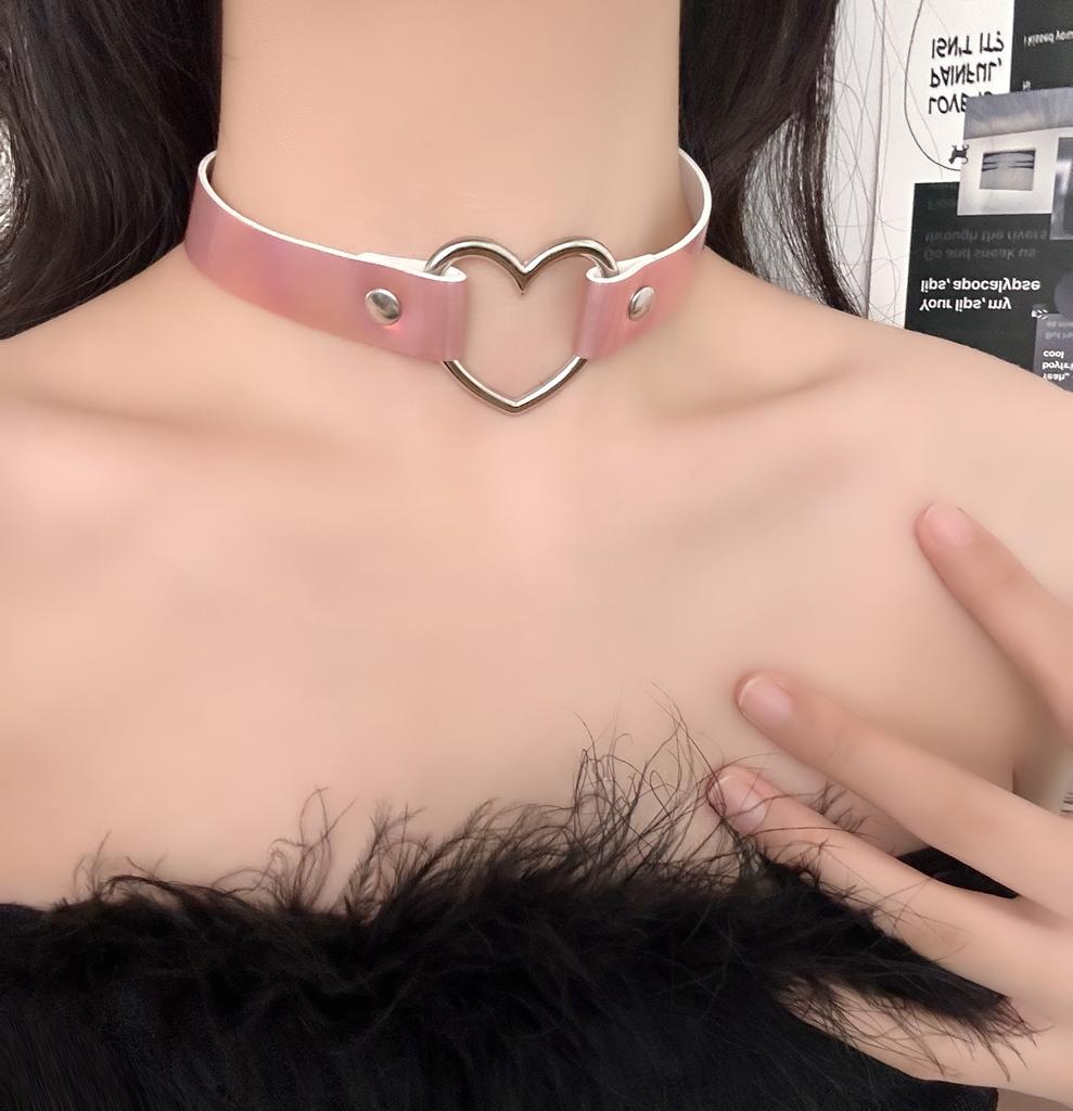Love Collar Collarbone Chain Neck Strap Laser Love Pendant Collar Choker Luminous Necklace