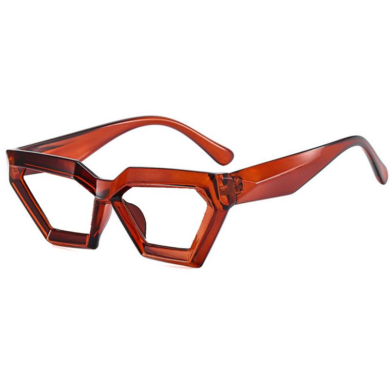 New Hip Hop Street Style Triangle Cat Eye Glasses With Irregular Shape Fashionable Myopia Eyewear -0.5 -1.0 -2.0 To -6.0