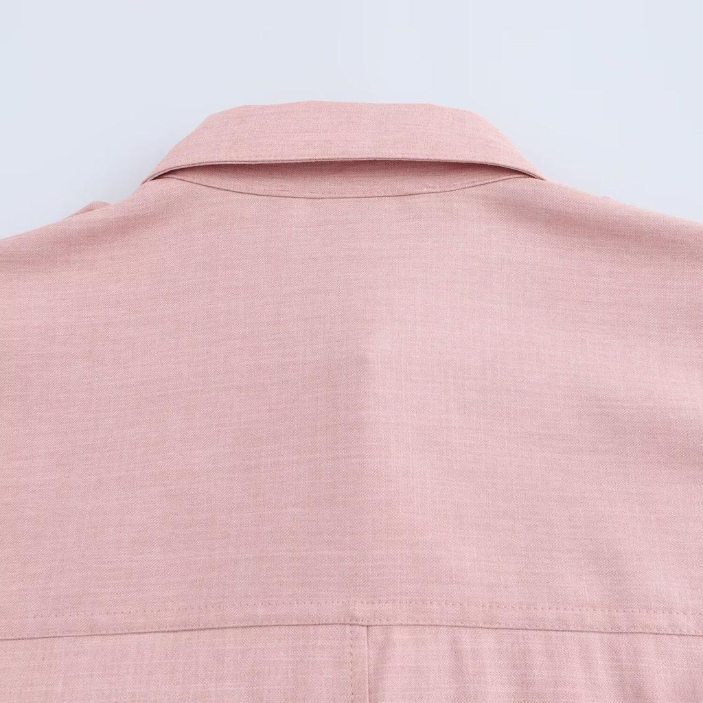 2025 Spring Women's Classic Lapel Pocket Long-Sleeve Shirt