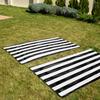 Fun Black and White Striped Beach Towel, Modern Graphic Art Quick-Dry Sand-Free Microfiber Bath Towel for Picnic and Camping