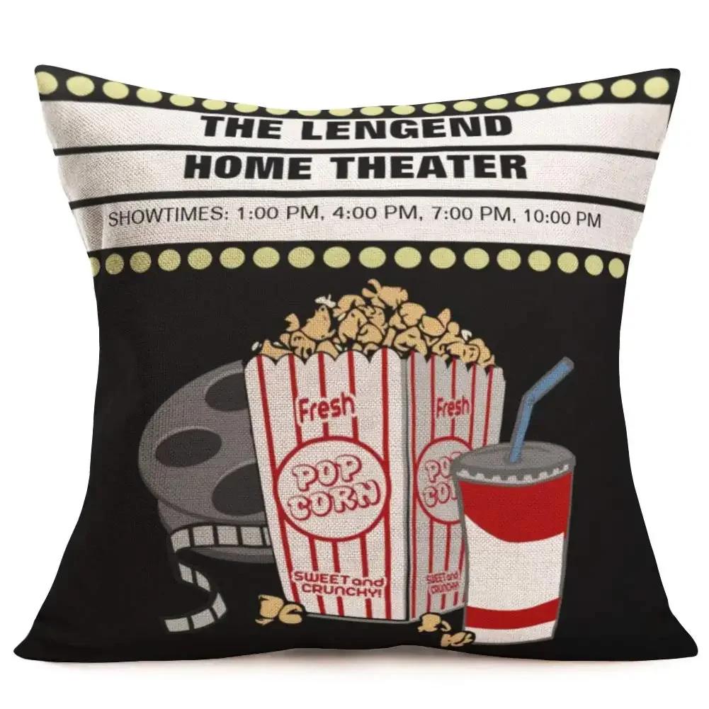 Movie Theme Printed Linen Pillowcase Sofa Cushion Cover Home Decoration Can Be Customized for You 40x40 50x50 60x60 45x45