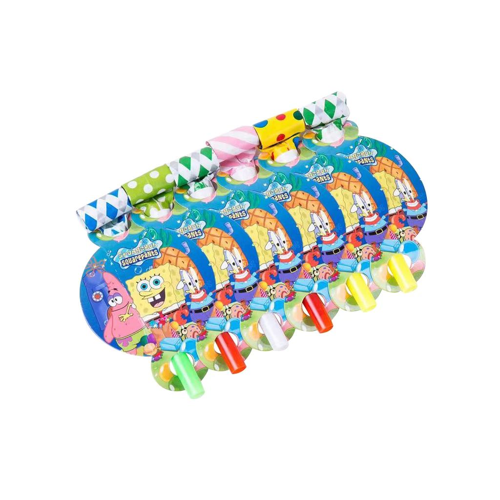 Sponge-Bob Birthday Party Decoration For Kids Toy Aluminum Foil Latex Balloon Cartoon Tableware Event Supplies Banner Backdrops