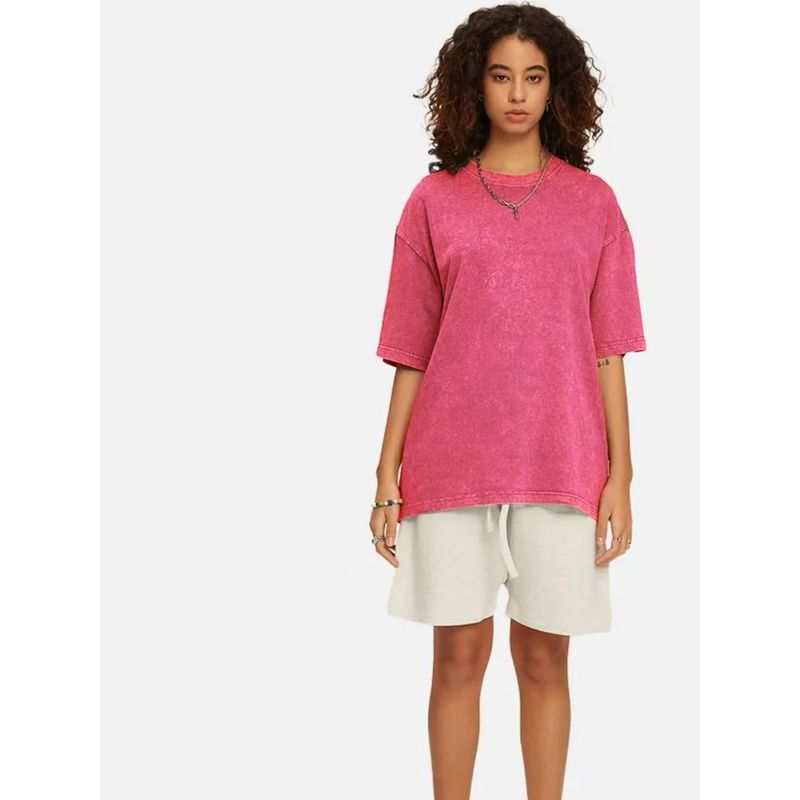 European and American New Fashion Round Neck Short Sleeve T-shirt Loose Casual Top Loose Cotton T-shirt Top