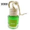 Compact Car Air Diffuser Hanging Aromatherapy, Glass Bottle with Volatile Wooden Stopper Diffuser, Portable Perfume Essential Oil Freshener
