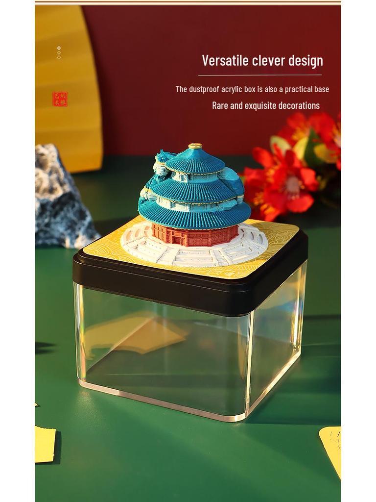 2026 Laojun Mountain 3D Paper Sculpture Tear-Off Calendar and Memo Pad Ornament, Perfect Cultural and Creative Gift for Company Annual Meetings.
