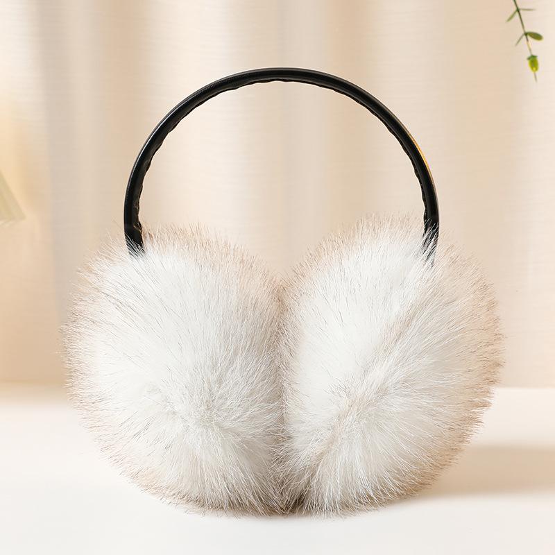 High Quality Real Fox Fur Earmuffs Women Winter Keep Warm Natural Fur Earmuffs Girls Ear Warmer Fox Fur Plush Ear Muff