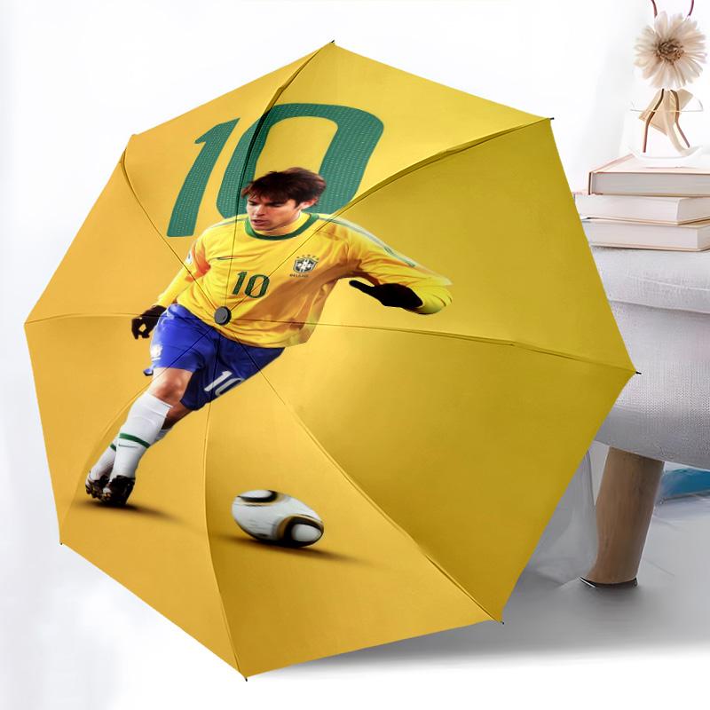 Number 10: Soccer Legend Action Folding umbrella travel Suitable for all seasons light Umbrella Three folds