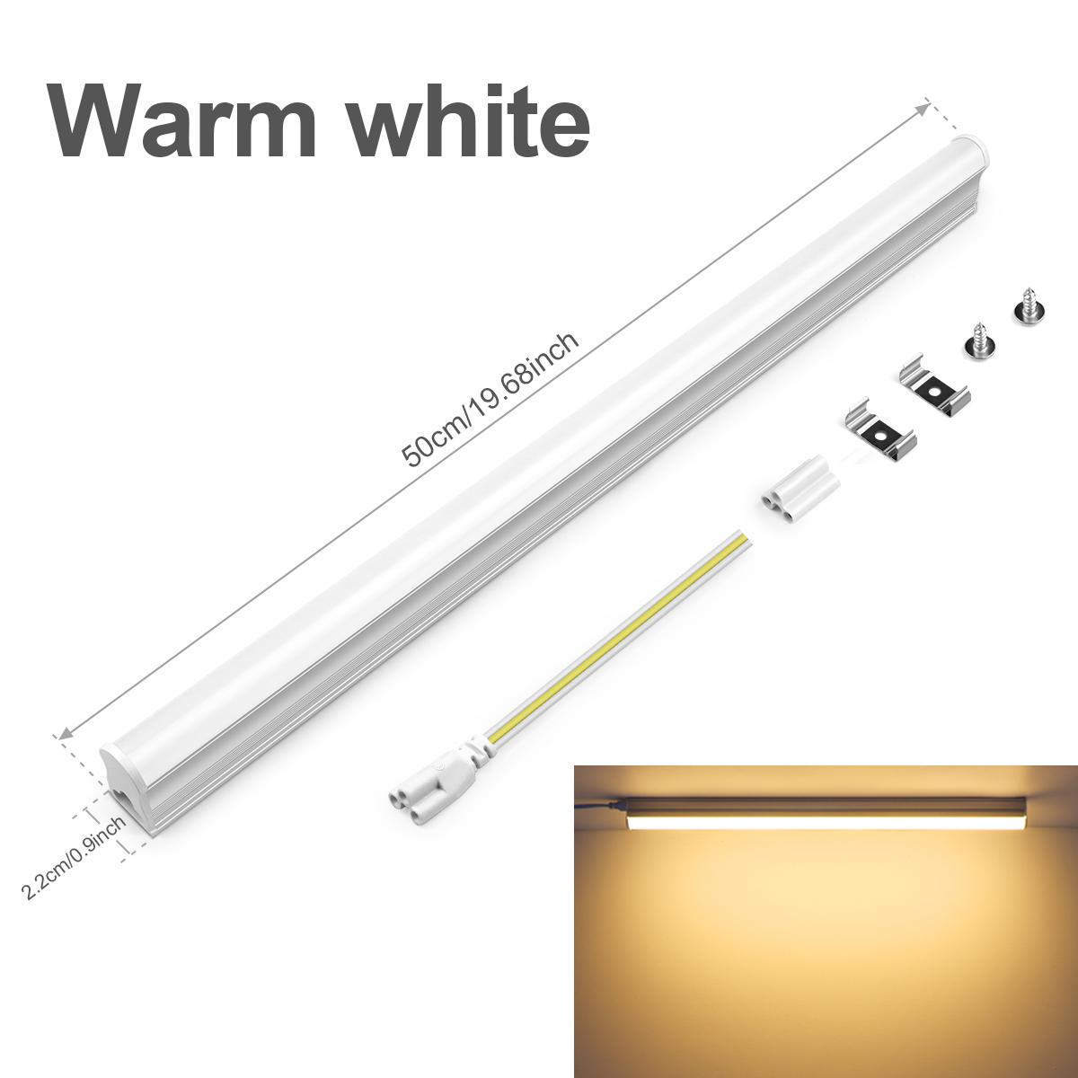 

No Flickering T5 LED Tube 15W 50CM LED Light Bulb AC110V-220V Bright Fluorescent Tube For Study Table Lamp Home Cabinet Lighting 15w теплим білим кольором