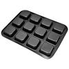 Loaf Baking Pans 12 Cavity Brownie Baking Pan Carbon Steel Muffin Bakeware Cupcake Bread Divider Mold