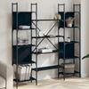 VidaXL Bookshelf Black 155.5x24x166.5 Cm Engineered Wood 838858