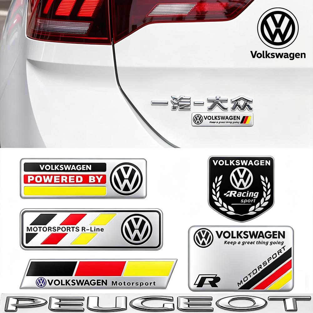 3D Metal Aluminium Badge Side Fender Badge Car Body Decoration Sticker Accessorie For VW Golf Tiguan T-Roc Polo Passat ID.4 MK7
