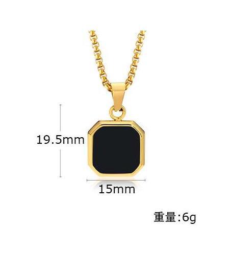 Stainless Steel Square Pendant Men, Sweater Stacked Necklace, Natural Tiger Eye Sweater Chain Nc-892