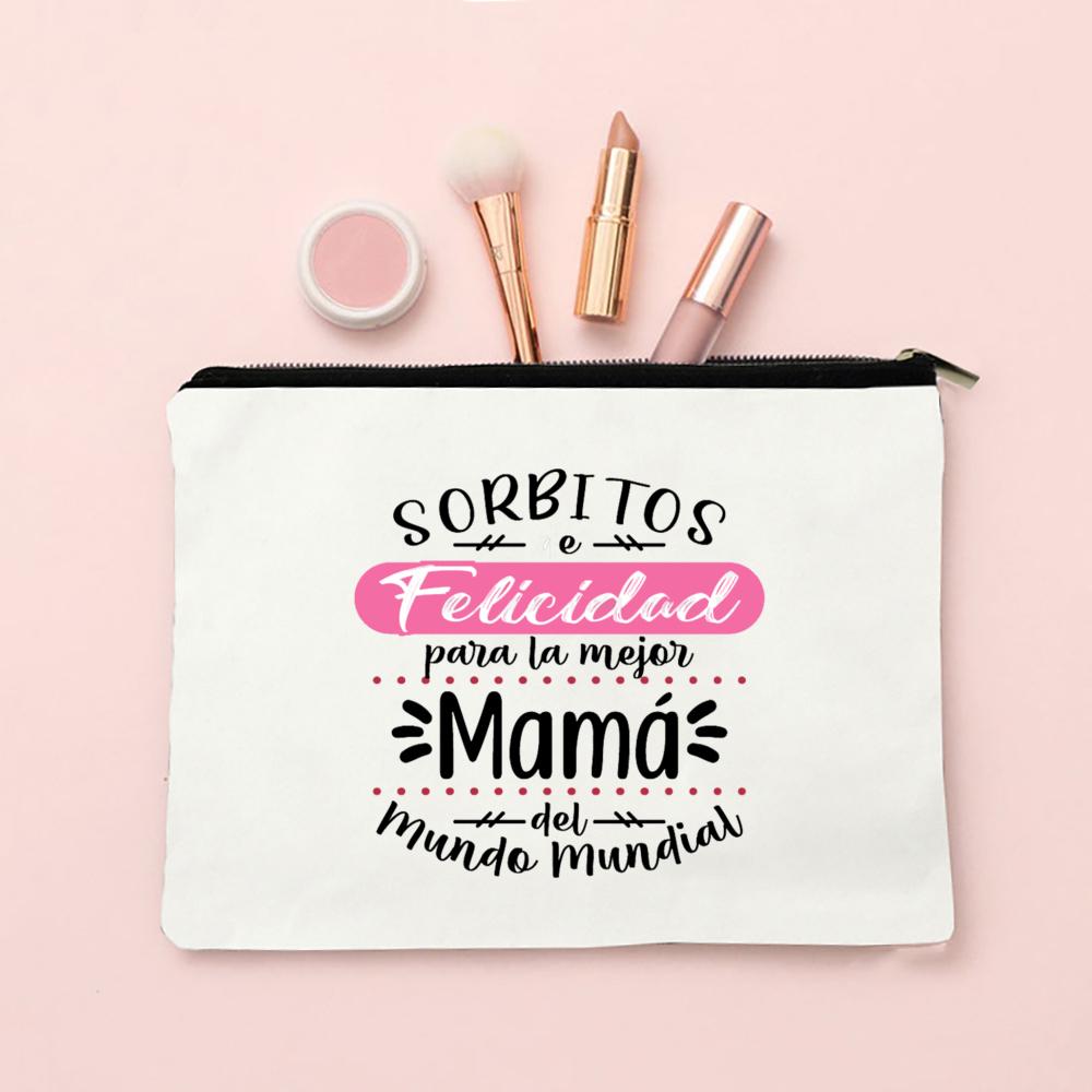 

I Have The Best Mom in The World Print Comestic Bag Travel Neceser Toiletries Makeup Bags Mother s Day Birthday Gifts for Mother