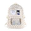 Schoolbag Cute Polka Dot Backpack Female Middle School Student Schoolbag Junior High School Student Large Capacity Japanese Sweet Girl Pain Bag 