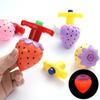 Strawberry Plastic Luminous Gyroscope Set For Kids Outdoor Toys Durable Gift