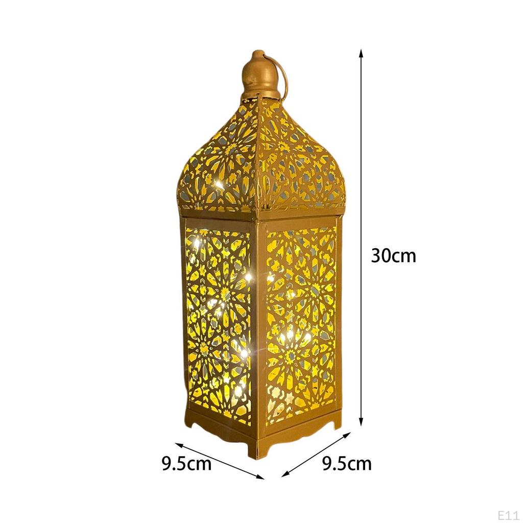 Portable Candle Lantern Home Decor with LED Fairy Lights Hanging