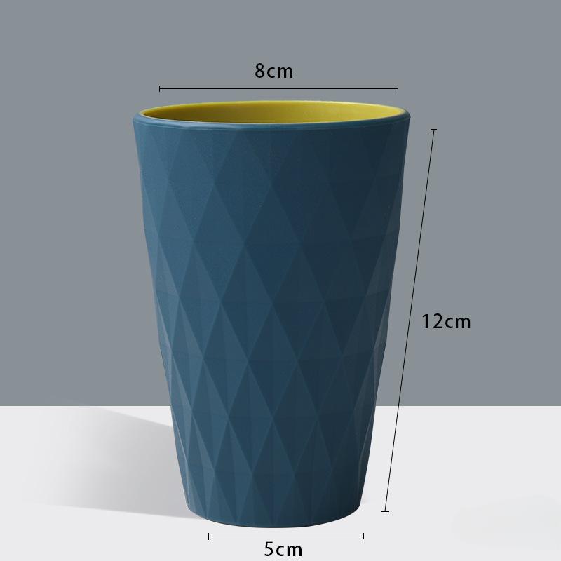 Double-layer Mouthwash Cup Soft Rubber CoatingCouple Brushing Cup Washing Cup Plastic Toothbrush Cup