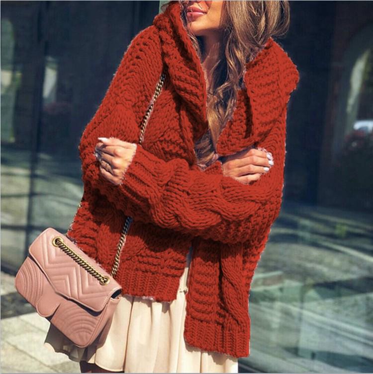 2025 Autumn/Winter Bestseller Women's Solid Color Chunky Cable Knit Cardigan Sweater - European and American Style