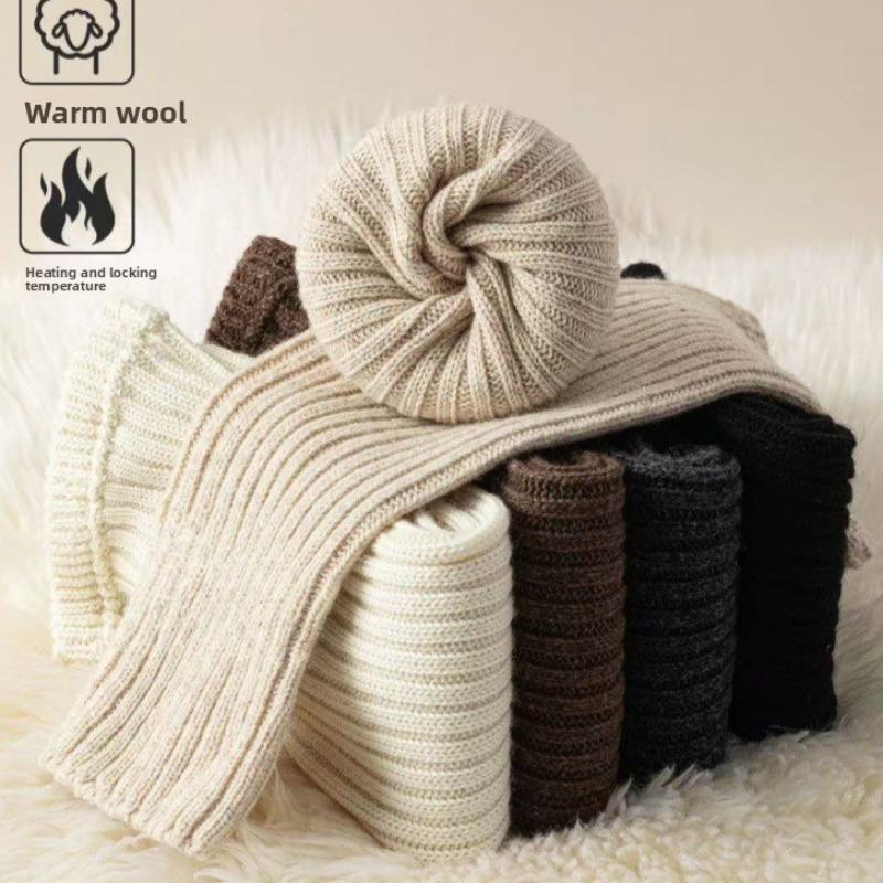 Wool Sock Hoods, White Leg Covers, Slimming Effect. Pair with Boodles Shoes. Winter Thick and Warm Leg Socks.