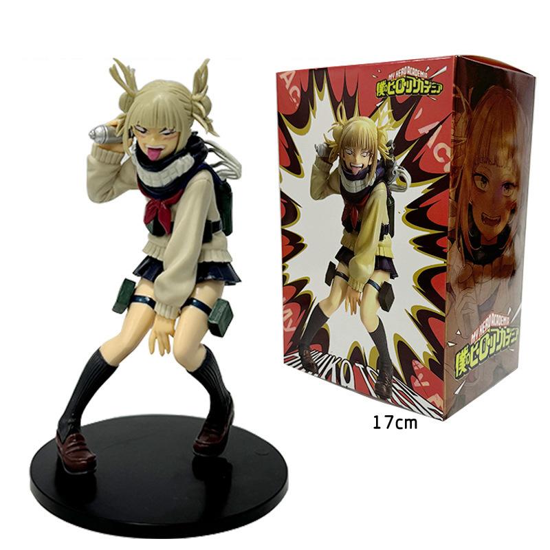 Anime Figure 17cmMy Hero Academia  Character Toya Himiko Cute Uniform Battle Version Action Figures Anime Collection Model Gift