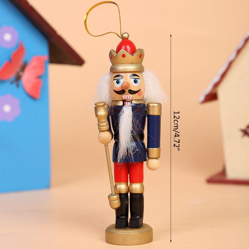 Traditional Soldier Nutcracker Collectible Wooden Christmas Nutcracker Wooden Nutcracker Rocking Horse Puppet Soldier Wooden Crafts Ornaments Nutcracker Decoration 36CM Festive Holiday Decor