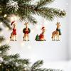 Festive Tabletop Decor 24 Days Giraffe Christmas Advent Calendar, 2D Acrylic Figure Countdown Decorative Holiday Figures Collectible Animal Ornaments