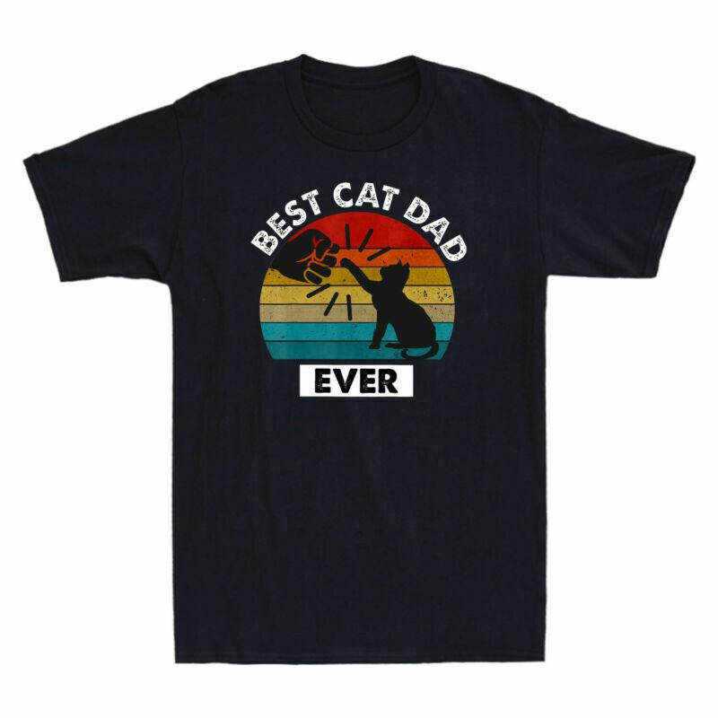 

Best Cat Dad Ever Funny Cat Bump Fit Father039;s Day Gift Vintage Men‘s T-shirt Tee Unisex T-Shirt XXL