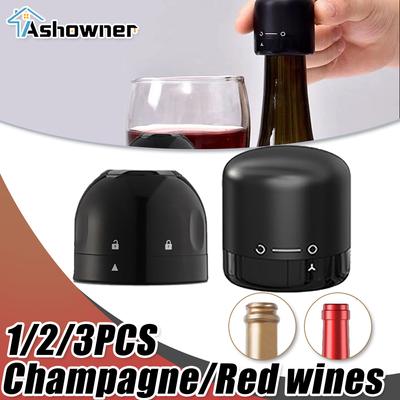 3 stücke Rotwein Flaschenverschluss Vakuumverschluss Flaschenverschluss Silikon Champagner Stopper Kann Frischhalten Für Rotwein Behalten Stecker Bar werkzeug