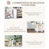 Folding Kitchen Table, 103 x 76 x 74 cm, Two-Tone White Oak Wood