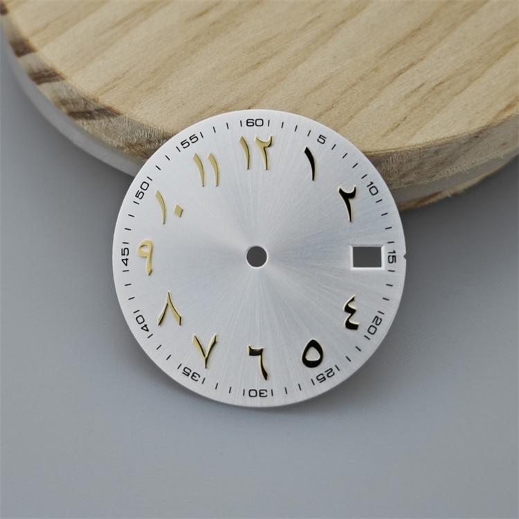 

New Arabic NH35 S dial 28.5mm pink Arabic dial no luminous dial convex dial watch accessories