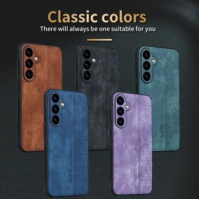 Bumper Coque Leather Phone Case for Samsung Galaxy S24 S23 S22 S21 S20 Plus Ultra FE A05S A15 A14 M14 A04E A24 A25 A34 A54 A52
