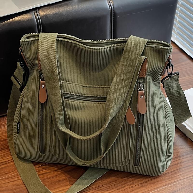 Women's Corduroy Vintage Shoulder Bag Handbag