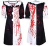 Soul-Shattering Clown Halloween Unisex Cosplay Costume with Blood Stains and Cloak