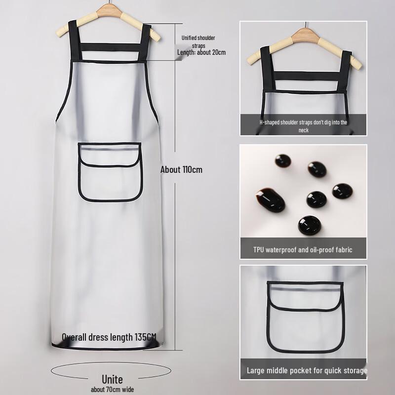 Bayou Transparent Wash-Free Waterproof Kitchen Apron