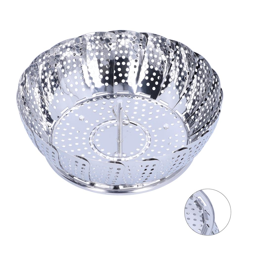 Steam Basket Multifunction Stainless Steel Folding Steam Rack Cookware Kitchen AccessoryXL