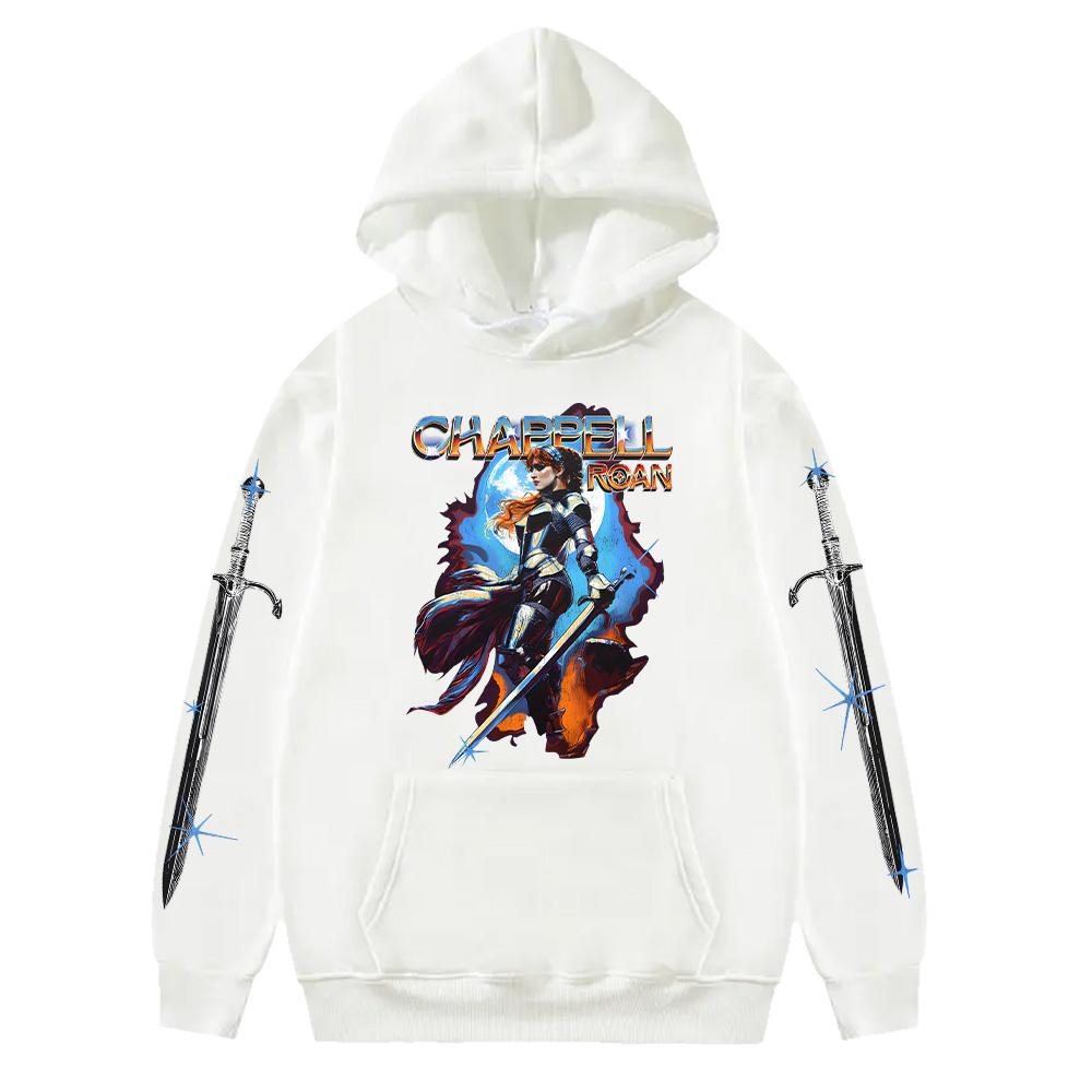 Felpe con Cappuccio Grafica Metal Rock di Chapel Roan Merchandising Caldo del Gioco di Chappell Roan Streetwear Donna Uomo Moda Harajuku Maglioni a Manica Lunga