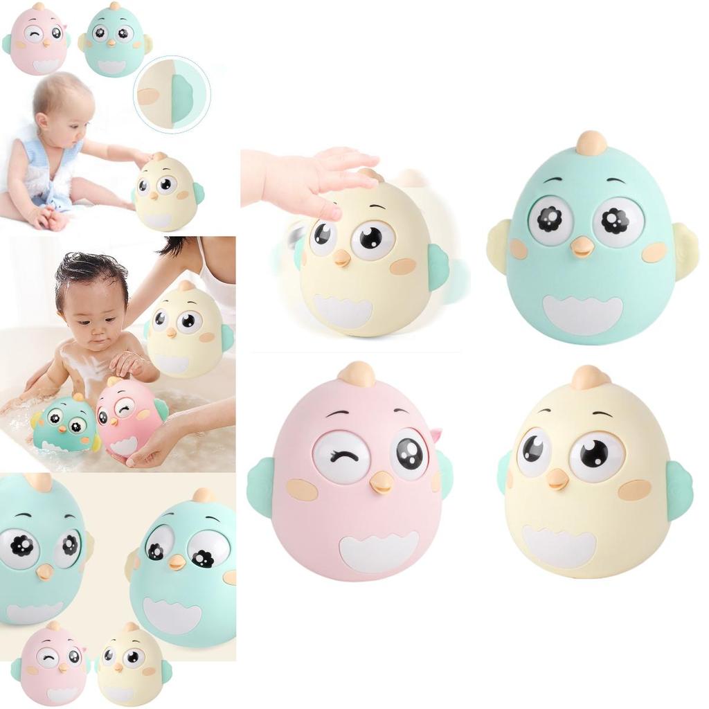 Cute Chick Baby Toddler Plastic Wobbler Toy With Built-in Bell Perfect For Sensorial Development Brand Ruicheng