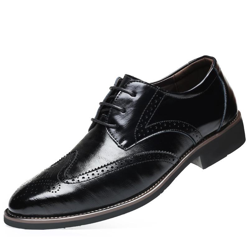 Casual Leather Shoes Men Pointed Toe Leather Shoes Business Shoes Leather Shoes