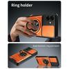 For Samsung Galaxy A07 4G Magnetic Case Ring Holder Foldable Kickstand TPU PC Phone Cover with Camera Lens Slider