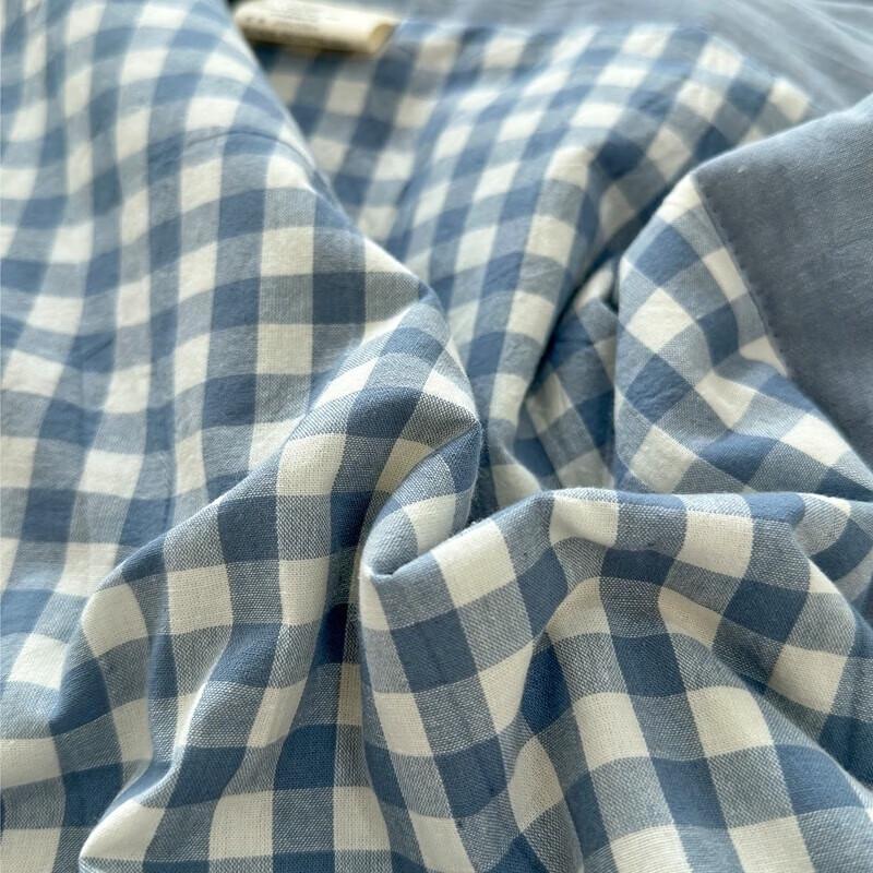 Muji Sommerdecke aus garngefärbtem Baumwollleinen