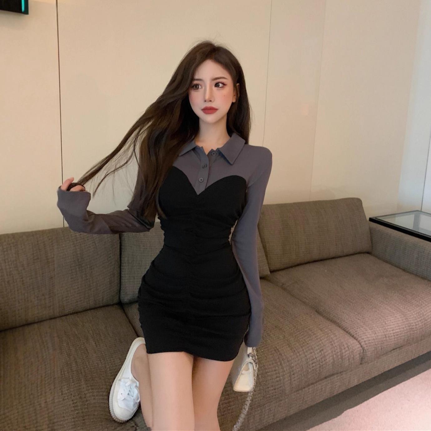

Slimming Elegant Hip-Hugging Skirt for Women - 2025 Spring/Autumn Collection, Chic Inner-Wear Style Dress L