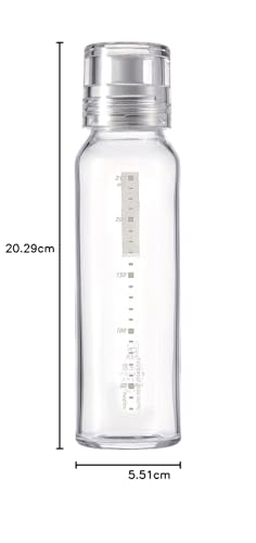 HARIO Slim Dressing Bottle, 240ml, Can be used with boiling water, Pale Gray, DBS-240-PGR