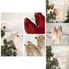 Festive Christmas Decor Foam Bird Figures With Elegant European Style For Home Holiday Decor