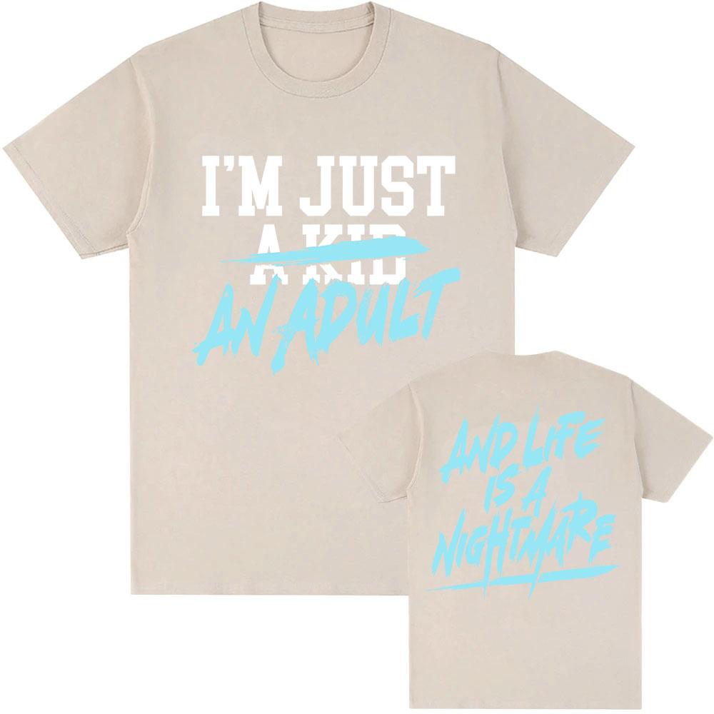 I'm Just A Kid Print T-shirt SIMPLE PLAN Design Graphic Tshirts Summer O-neck Short Sleeve Cotton Tees Unisex Streetwear Print Merch